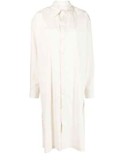 Lemaire Long-Sleeved Shirtdress - White