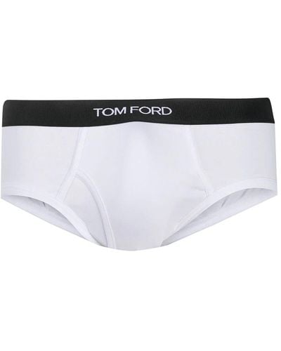 Tom Ford Briefs With Logo Band - White
