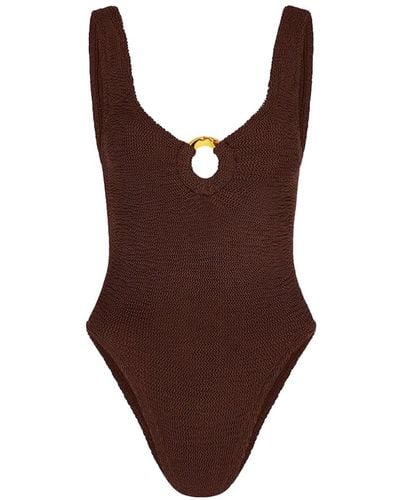 Hunza G Celine One-Piece Swimsuit - Brown