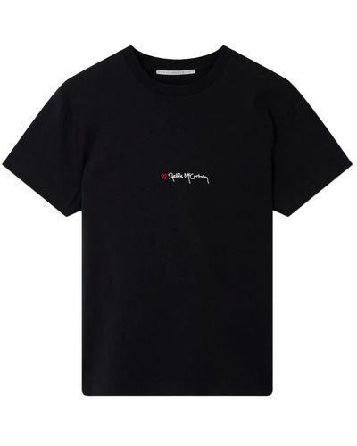 Stella McCartney Iconics Love Cotton T-shirt - Black