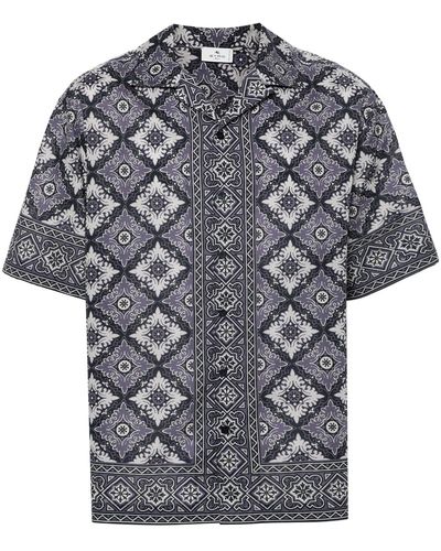 Etro Shirt With Abstract Print - Grey