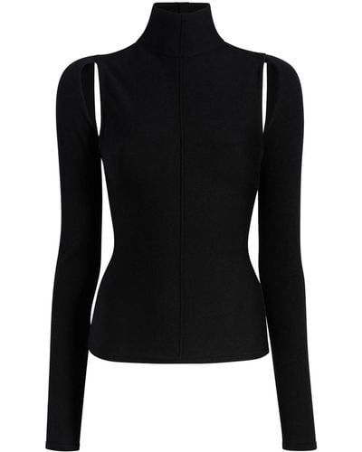 Khaite The Marlowe Blouse With Back Opening - Black