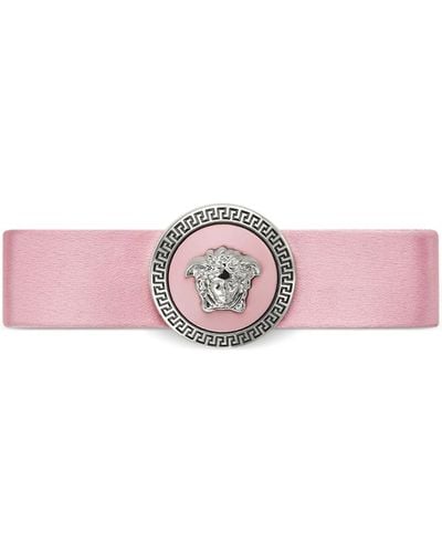 Versace Hair Clip With Medusa Plaque - Pink