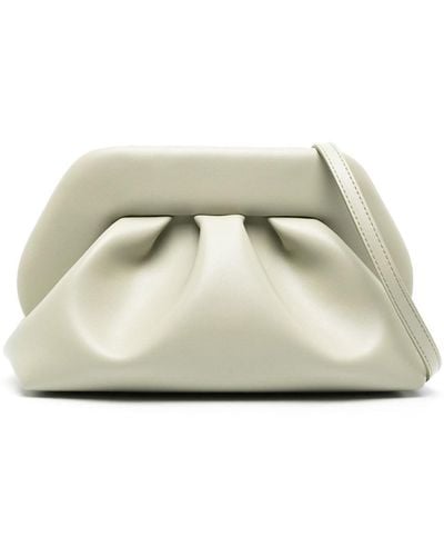 THEMOIRÈ Tia Clutch Bag With Ruffles - White