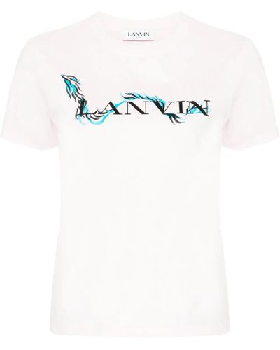 Lanvin Cotton T-Shirt With Logo Print - White