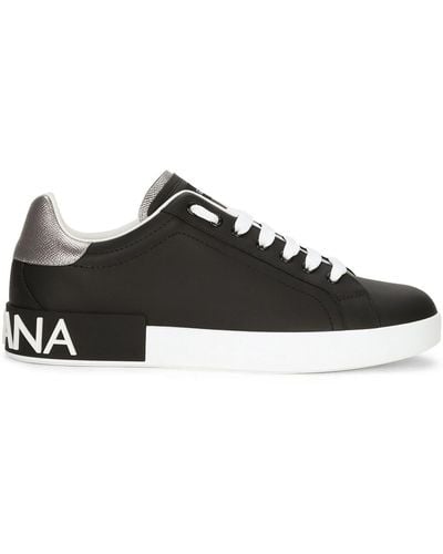 Dolce & Gabbana Trainers With Logo Application - Black