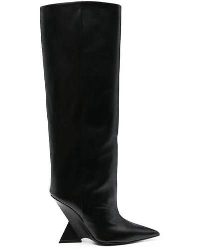 The Attico Knee-High Boots Cheops - Black