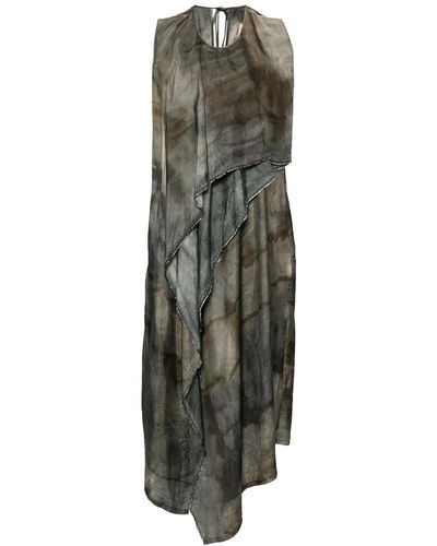 Uma Wang Another Dress With An Abstract Print - Green