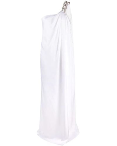 Stella McCartney One Shoulder Evening Dress - White