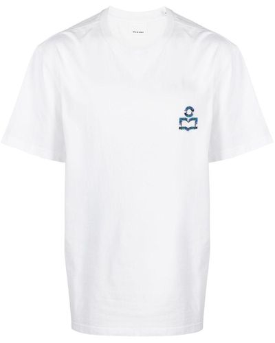 Isabel Marant T-shirt con ricamo Hugo - Bianco