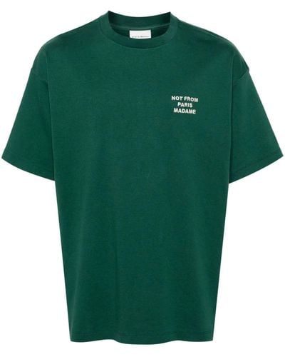 Drole de Monsieur T-Shirt With Embroidery - Green