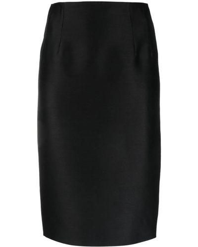 Versace Pencil Skirt With Buttons - Black
