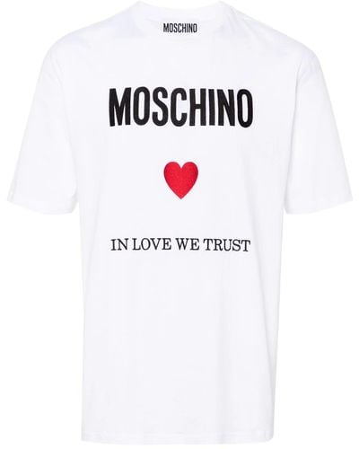 Moschino T-Shirt With Embroidery - White