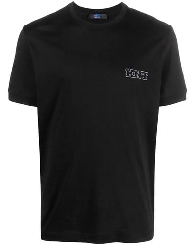 Kiton T-Shirt With Embroidery - Black