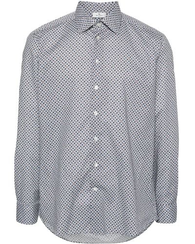 Etro Cotton Shirt With Graphic Print - Gray