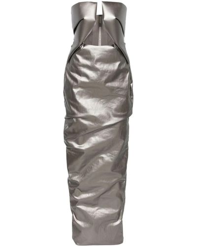 Rick Owens Long Strapless Dress - Grey