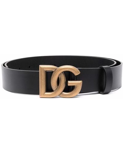 Dolce & Gabbana Dg Belt With Logo - Black