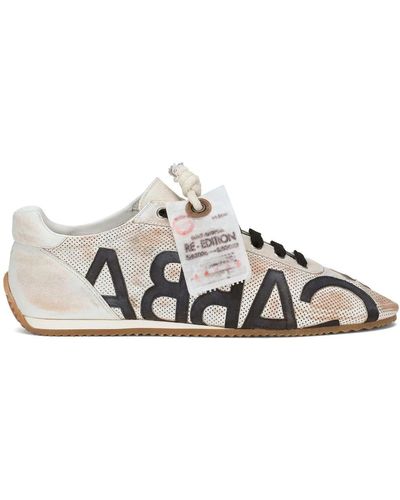 Dolce & Gabbana Trainer With All-Over Logo Print - White