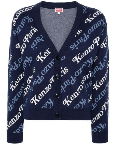 KENZO Verdy Cropped Cardigan - Blue