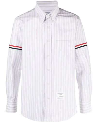 Thom Browne Striped Oxford Shirt - White