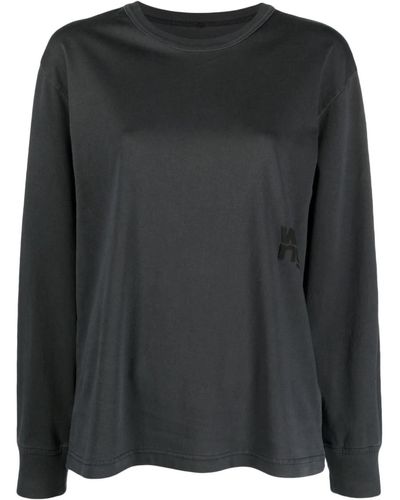 Alexander Wang Shirt With Embossed Logo - Black