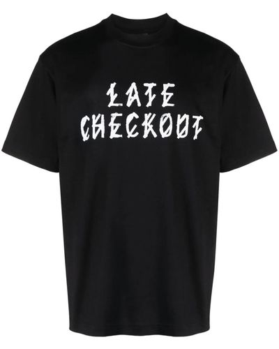 44 Label Group Late Checkout T-Shirt With Print - Black