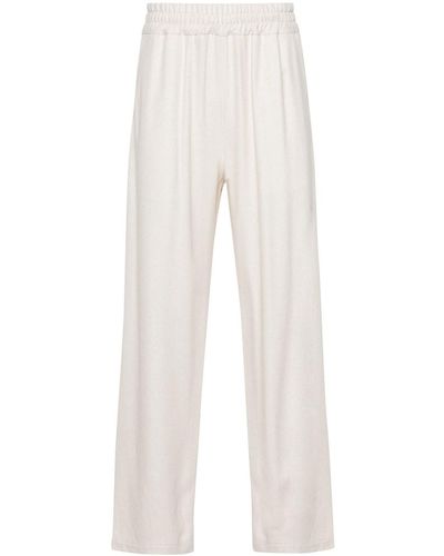 Gcds Sports Trousers With Embroidery - White