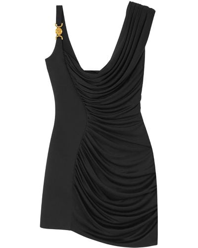 Versace Medusa `95 Short Draped Dress - Black