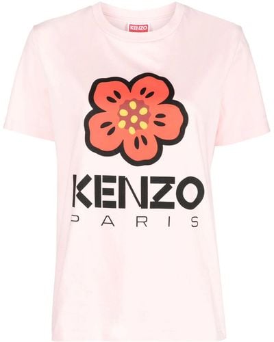 KENZO T-Shirt Boke Flower - Rosa