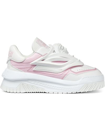 Versace Odissea Trainers With Metallic Effect - White