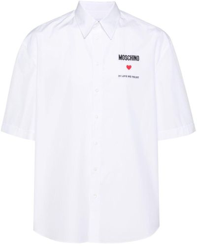 Moschino Shirt With Embroidery - White