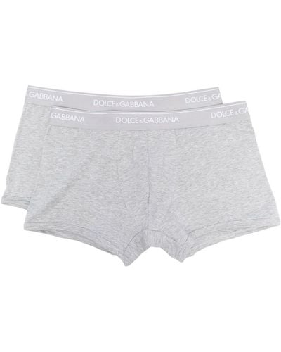 Dolce & Gabbana Set Of 2 Boxers With Logo Band - White