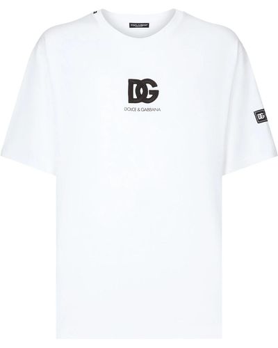 Dolce & Gabbana T-Shirt With Logo Application - White