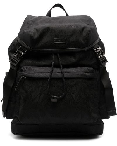 Versace Nylon Backpack - Black