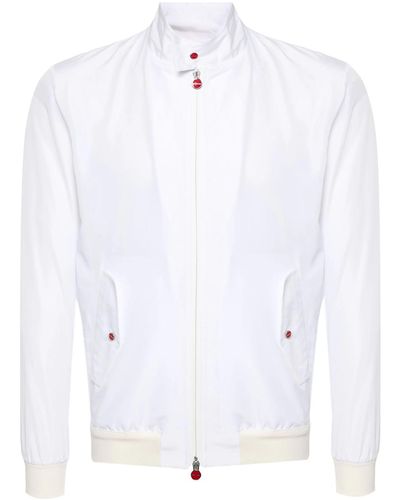 Kiton Lightweight Jacket With Stand-Up Collar - White