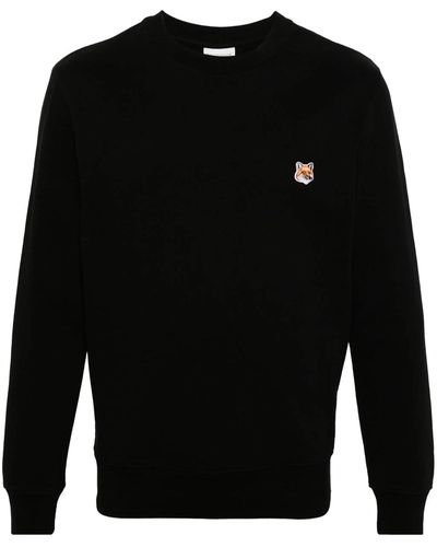 Maison Kitsuné Sweatshirt With Application - Black