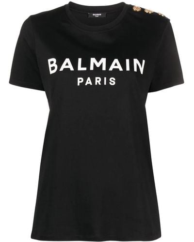 Balmain T-Shirt With Print - Black