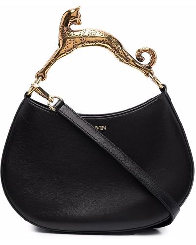 Lanvin Embellished-handle Tote Bag - Black