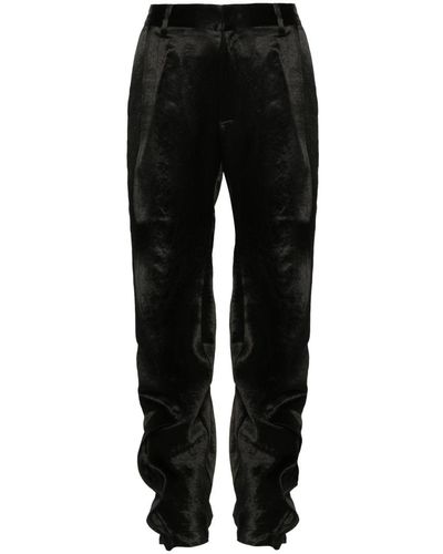 Y. Project Satin Trousers With Stitching - Black