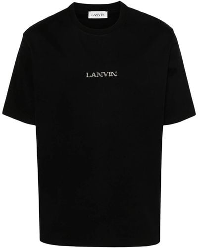 Lanvin T-Shirt With Embroidery - Black