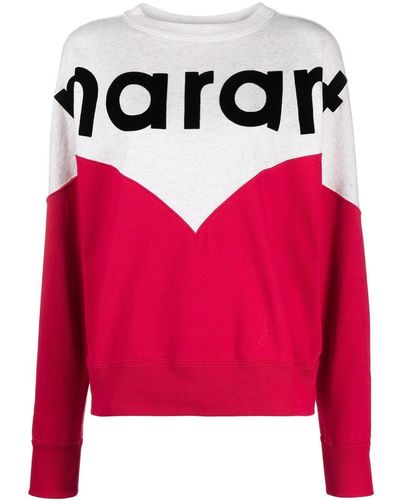 Isabel Marant Houston Two-Tone Sweatshirt - Red