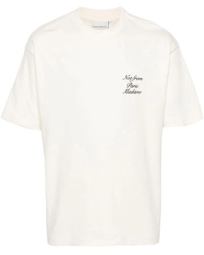 Drole de Monsieur T-Shirt With Slogan - White