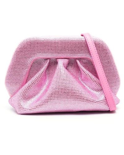 THEMOIRÈ Gea Clutch Bag Embellished With Rhinestones - Pink
