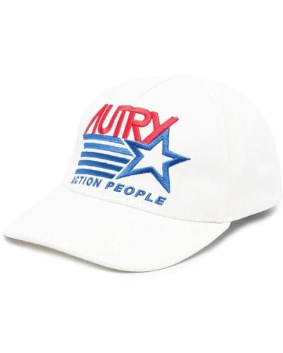 Autry Baseball Cap With Embroidered Logo - White