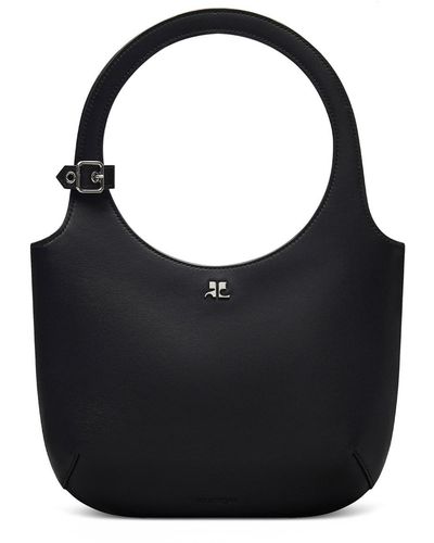 Courreges Holy Leather Tote Bag - Black