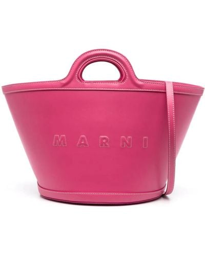 Marni Tropicalia Leather Bag - Pink