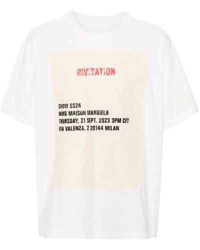 MM6 by Maison Martin Margiela T-Shirt With Application - White