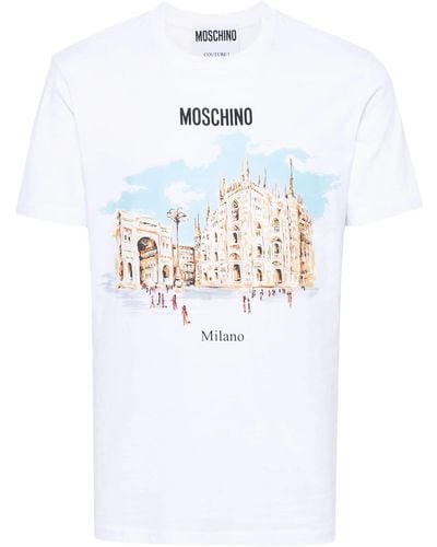 Moschino T-Shirt Con Stampa Grafica - Bianco
