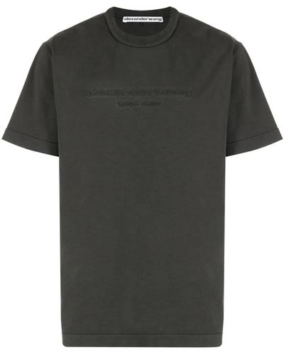 Alexander Wang T-Shirt Girocollo Con Logo - Nero