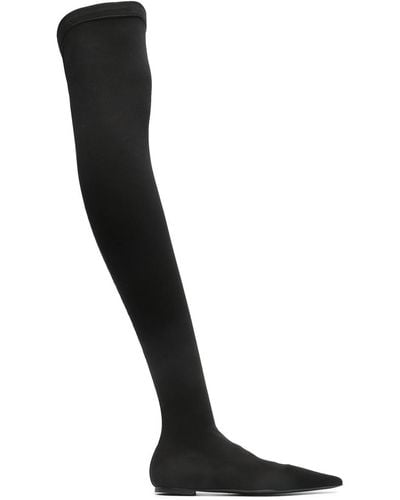 Dolce & Gabbana Thigh High Flat Boots - Black